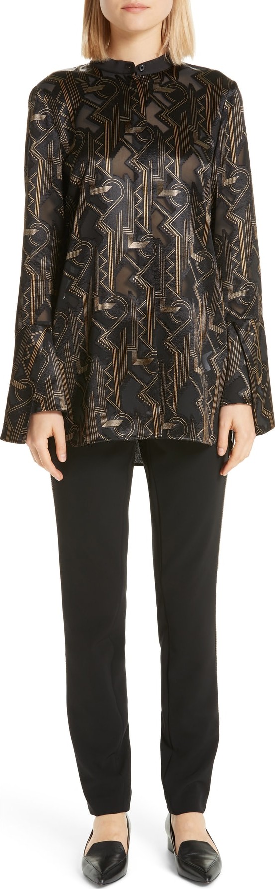 Lafayette 148 New York Marybeth Burnout Blouse