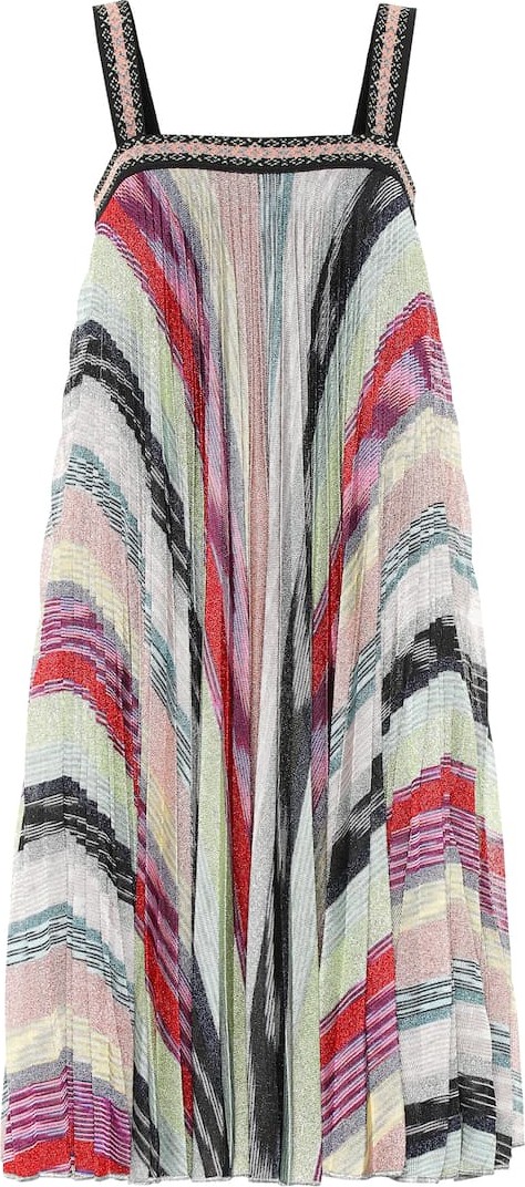 Missoni Striped metallic knit dress