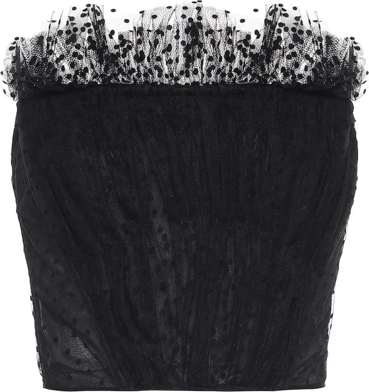Philosophy Di Lorenzo Serafini Embroidered chiffon bustier