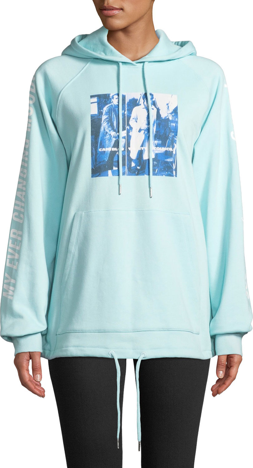 Opening Ceremony Style Council Boxy Graphic Pullover Hoodie
