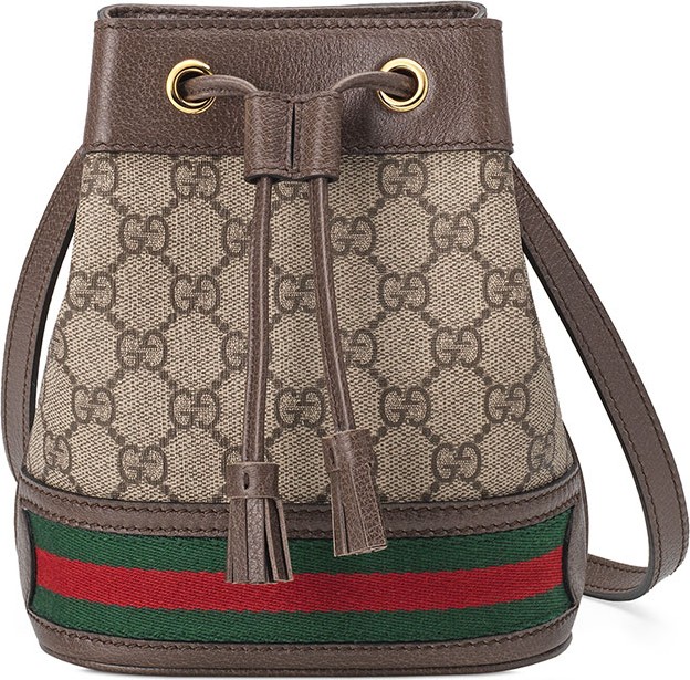 Gucci Ophidia Mini GG Supreme Canvas Bucket Bag