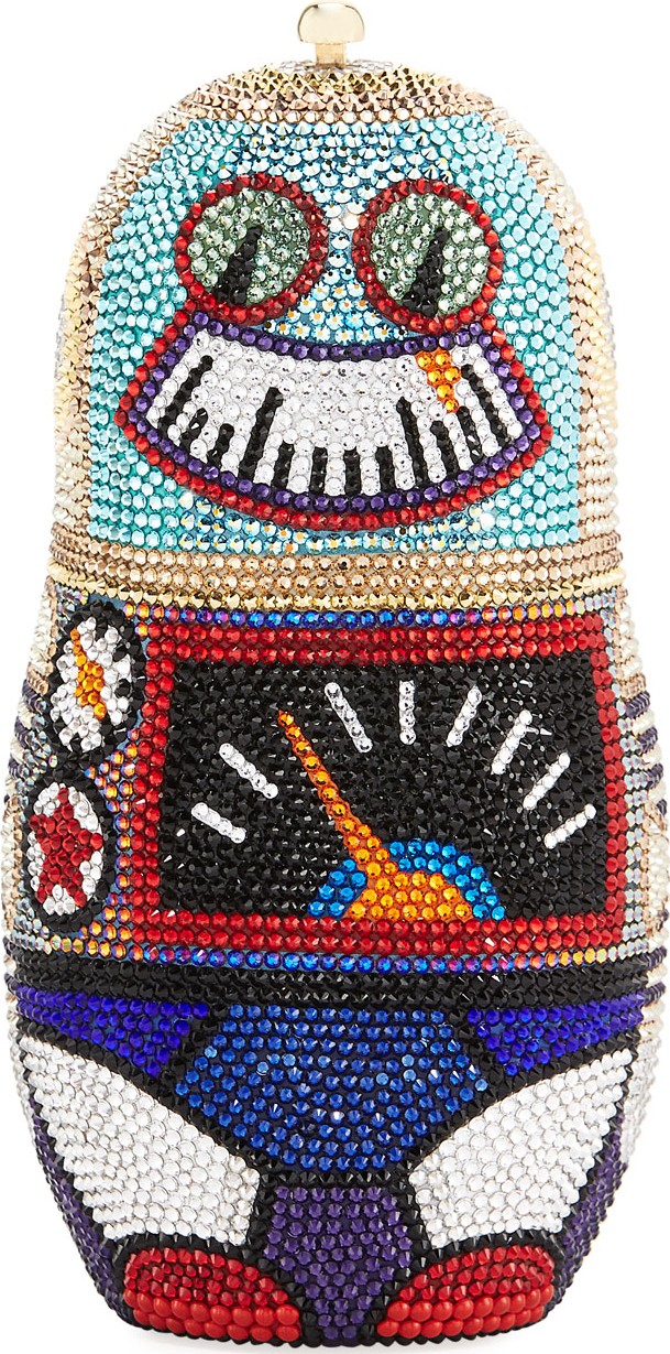 Judith Leiber Robot Russian Doll Clutch Bag