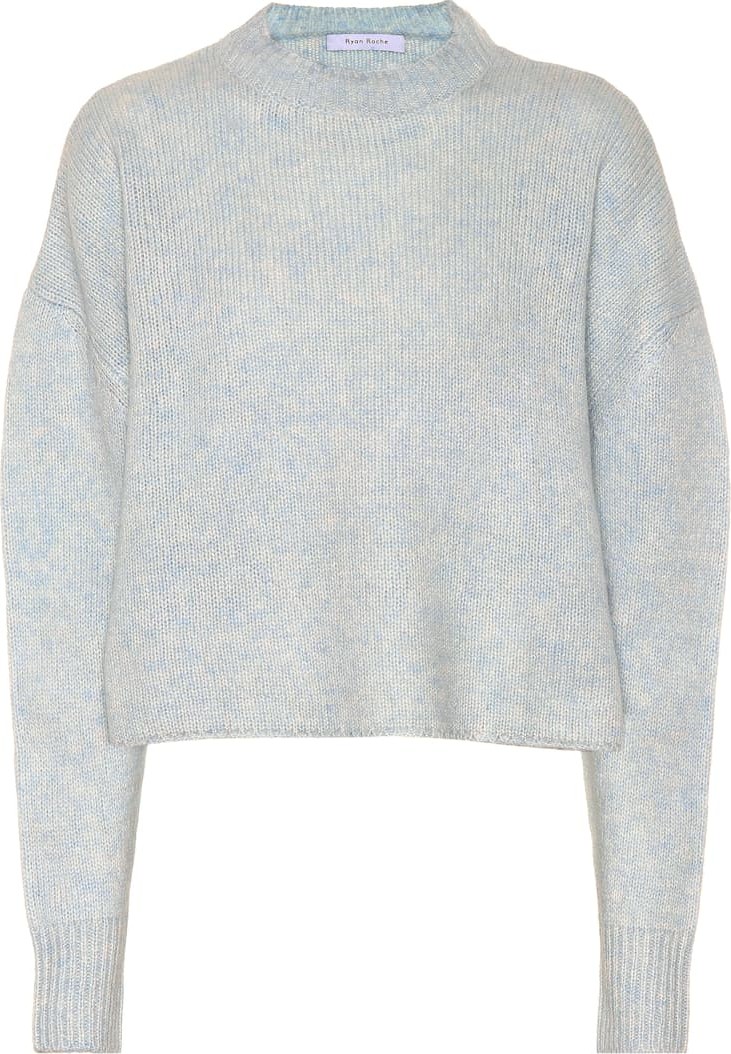 Ryan Roche Cashmere and silk cropped sweater