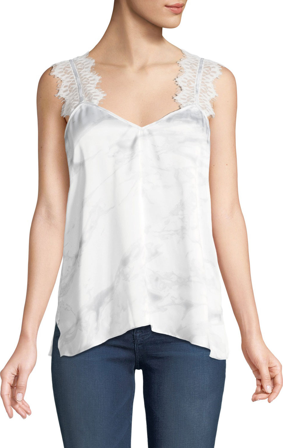 CAMI NYC Chelsea Charmeuse Lace Cami