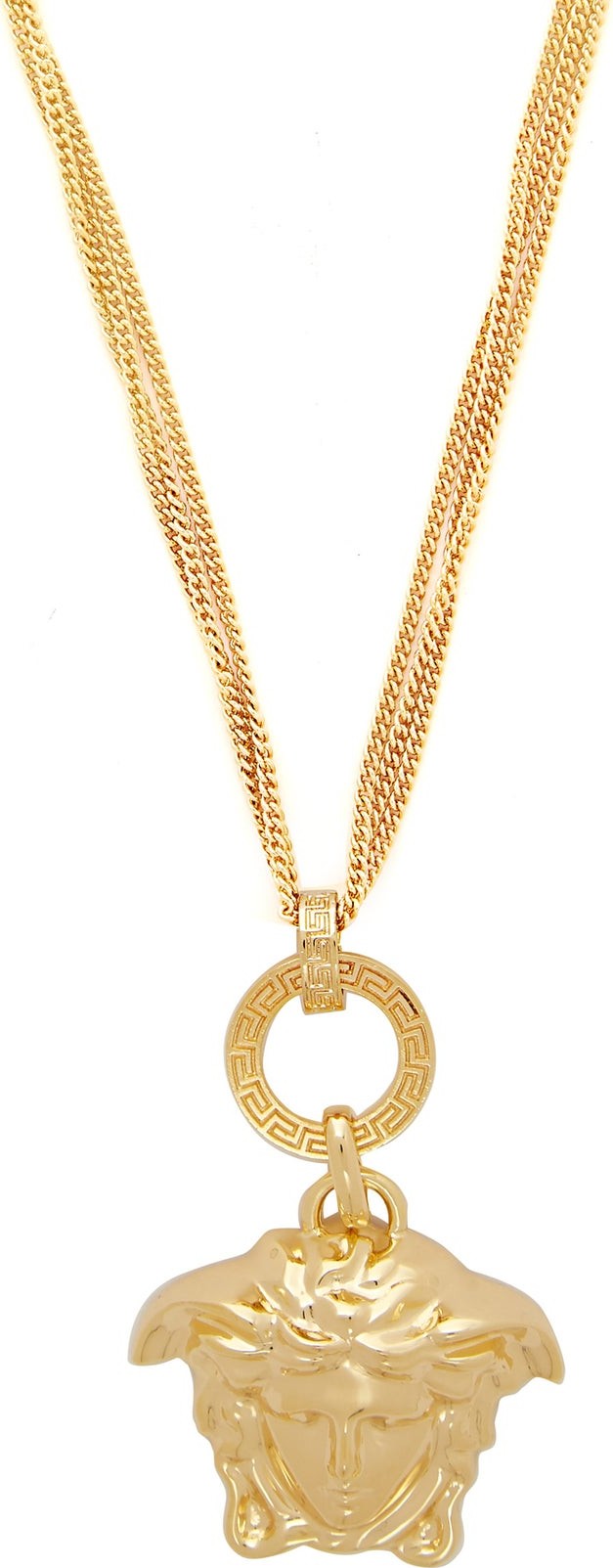 Versace Medusa-charm triple-chain pendant