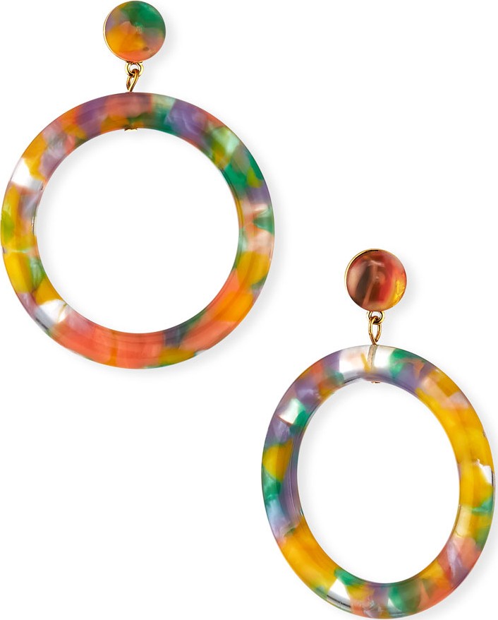 Lele Sadoughi Marquis Front-Facing Hoop Earrings