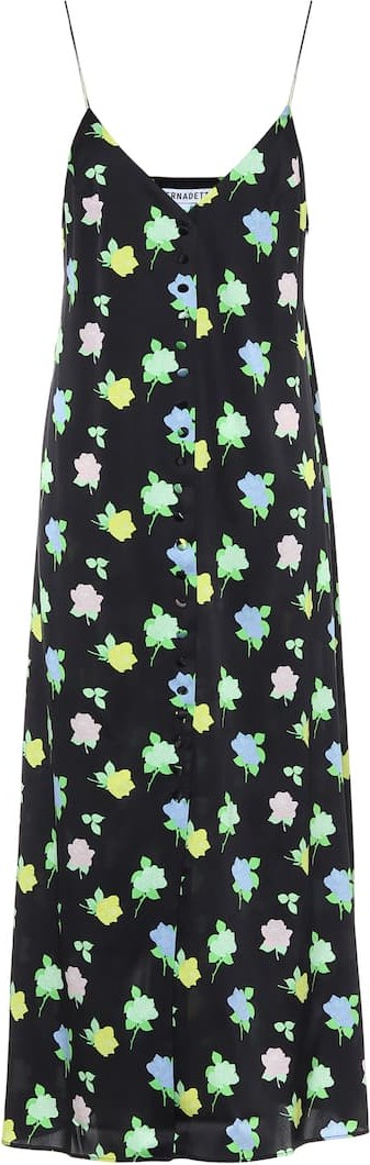 BERNADETTE Hailey floral silk-satin satin dress