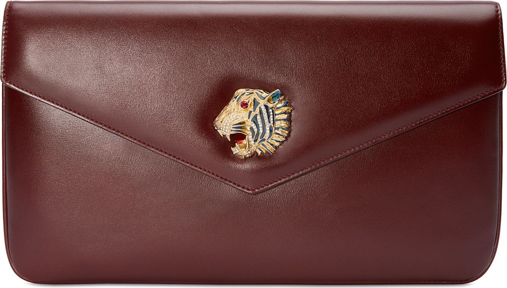 Gucci Leather Envelope Clutch Bag