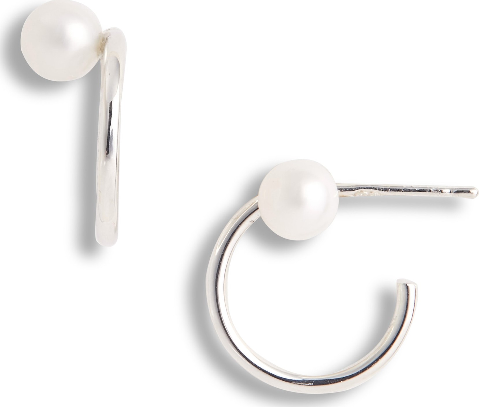 Natasha Schweitzer Mini Lara Freshwater Pearl Hoop Earrings