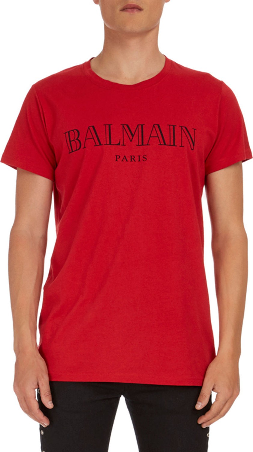 Balmain Logo Graphic Jersey T-Shirt