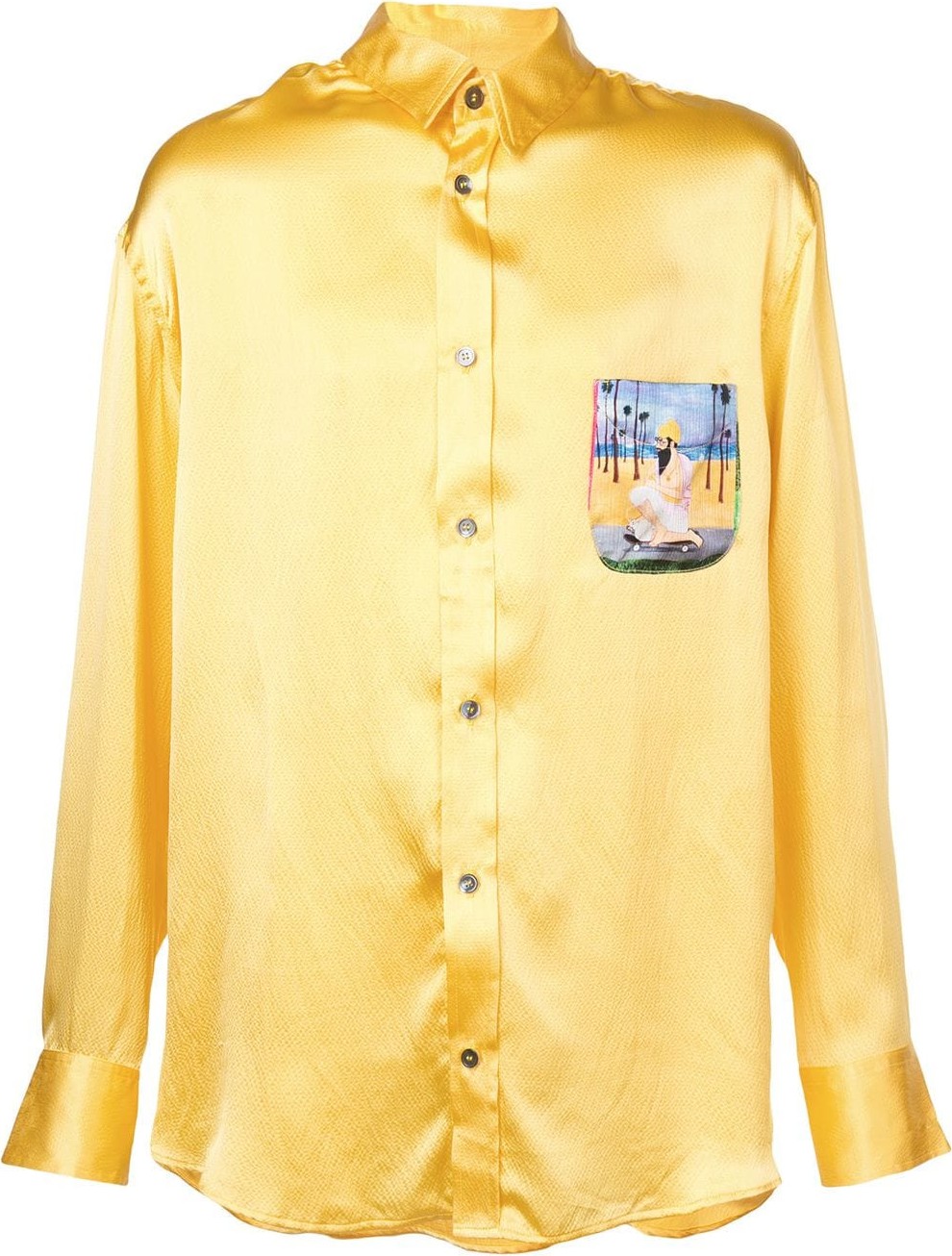 The Elder Statesman printed chest pocket shirt