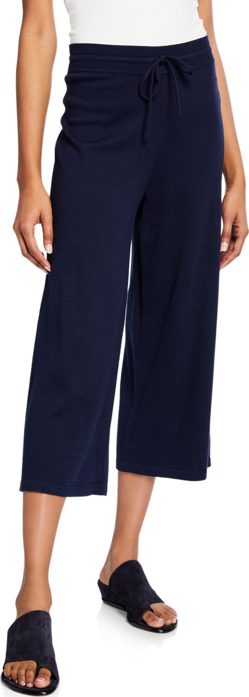 Vince Cropped Wide-Leg Drawstring Pants