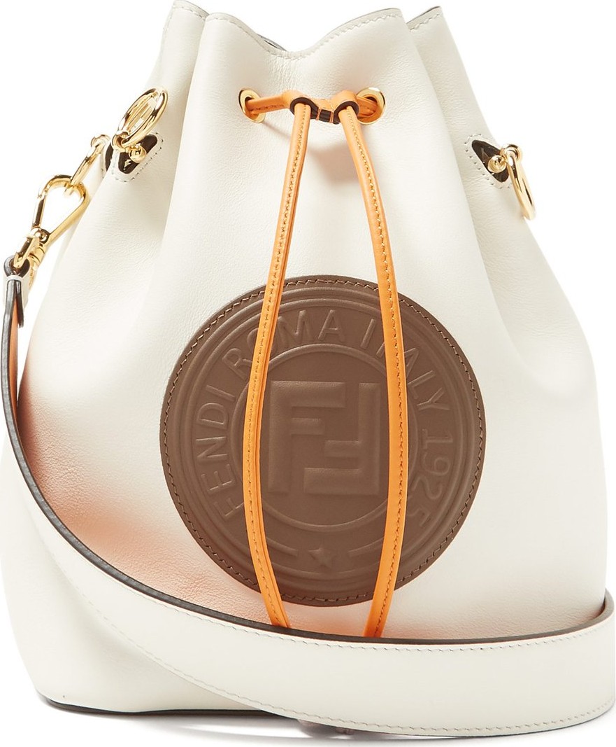 Fendi Mon Tresor logo-embossed leather bucket bag