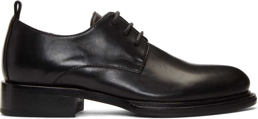 Ann Demeulemeester Black Leather Derbys