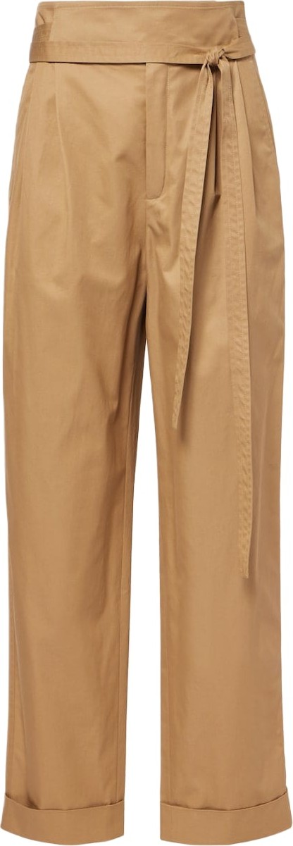 Saint Laurent - Pleated cotton poplin straight pants