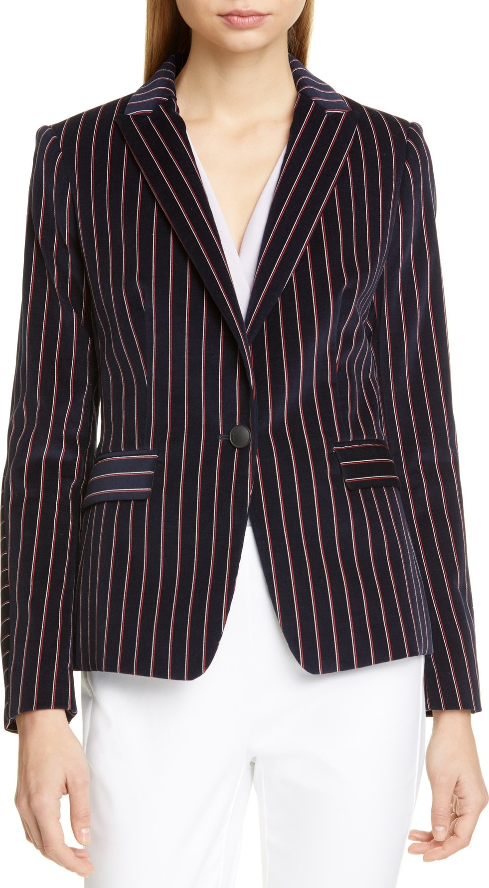 Rag & Bone Lexington Stripe Velvet Blazer