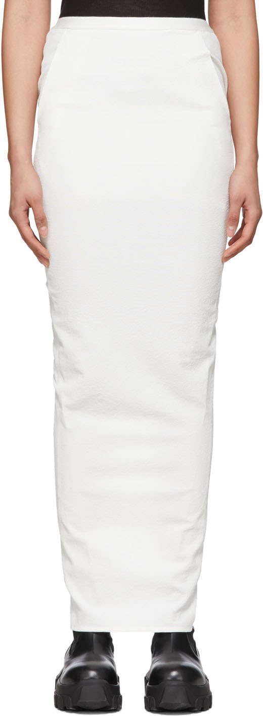 Rick Owens White Pillar Skirt