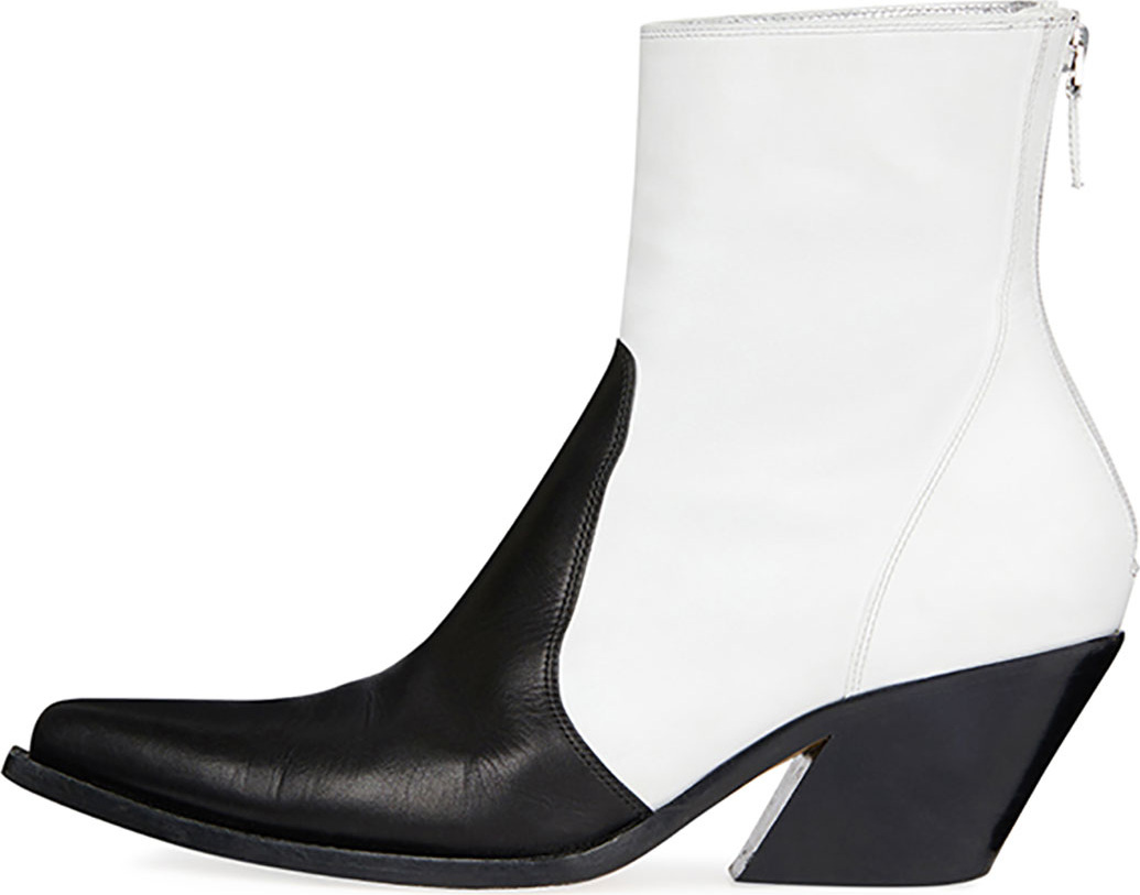 Givenchy Bicolor Leather Cowboy Booties