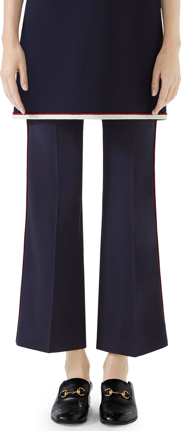 Gucci Boot-Cut Cady-Stretch Cropped Pants