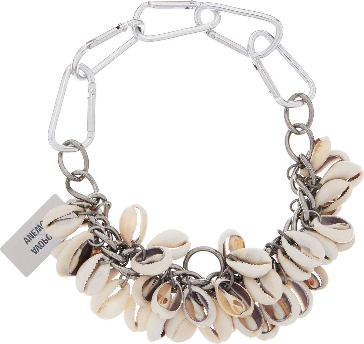 Chopova Lowena Puka-shell carabiner-chain necklace