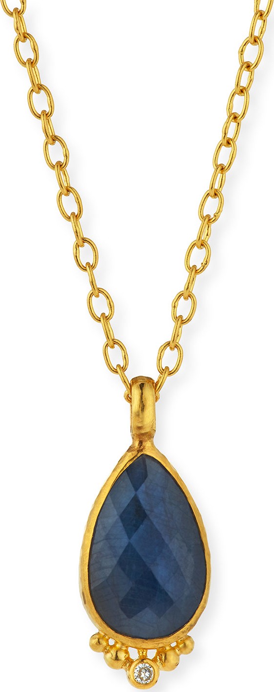 GURHAN Elements Rose-Cut Blue Sapphire Pendant Necklace