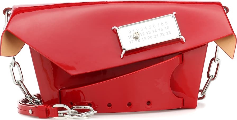 Maison Margiela Snatched patent leather clutch