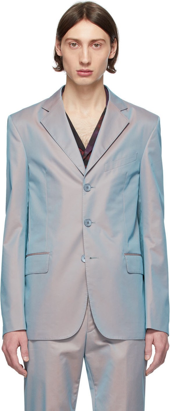 Givenchy Grey & Orange Iridescent Blazer