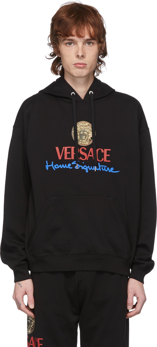 Versace Black 'Home Signature' Hoodie