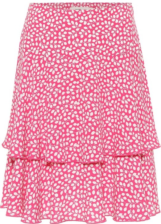DIANE von FURSTENBERG Margaux floral crêpe miniskirt