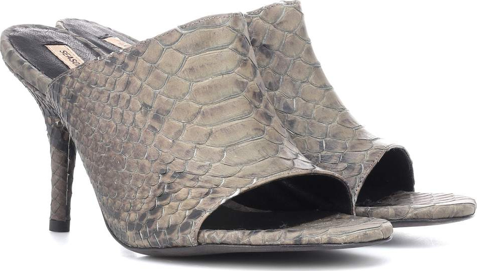 Yeezy Embossed leather mules (SEASON 7)