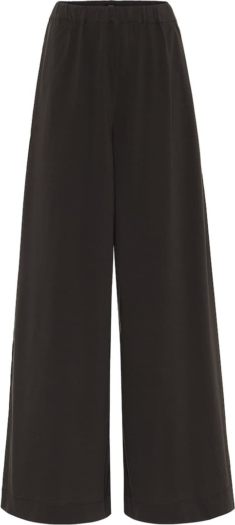 Joseph High-rise cotton-jersey wide pants