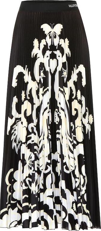 Valentino Printed jersey midi skirt