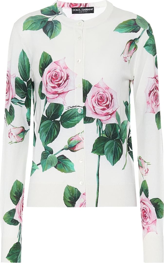 Dolce & Gabbana Floral cashmere-blend cardigan