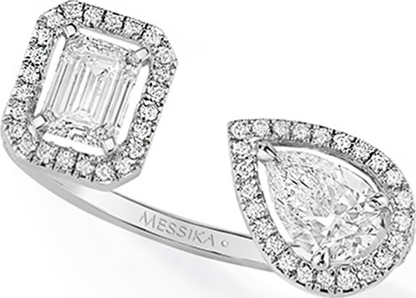 Messika My Twin Toi & Moi 18K White Gold Diamond Ring, Size 53