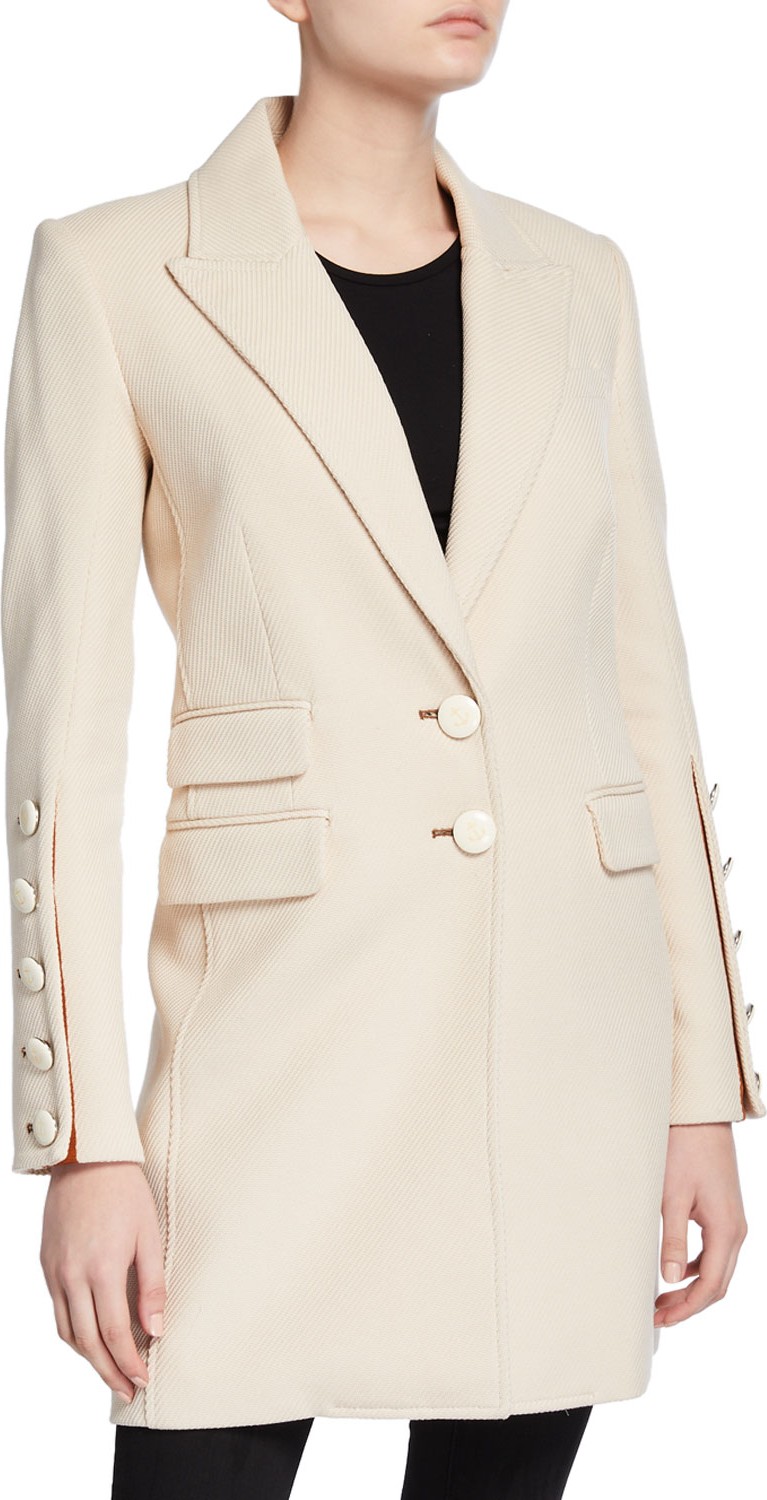 Veronica Beard Reece Two-Button Long Coat