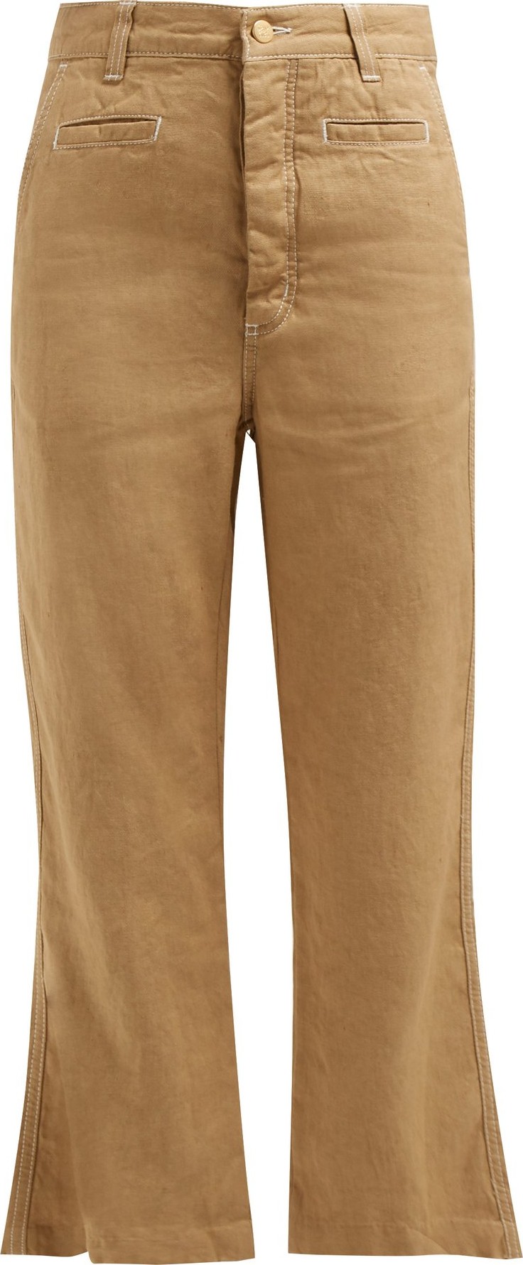 LOEWE Fisherman linen and cotton-blend canvas trousers