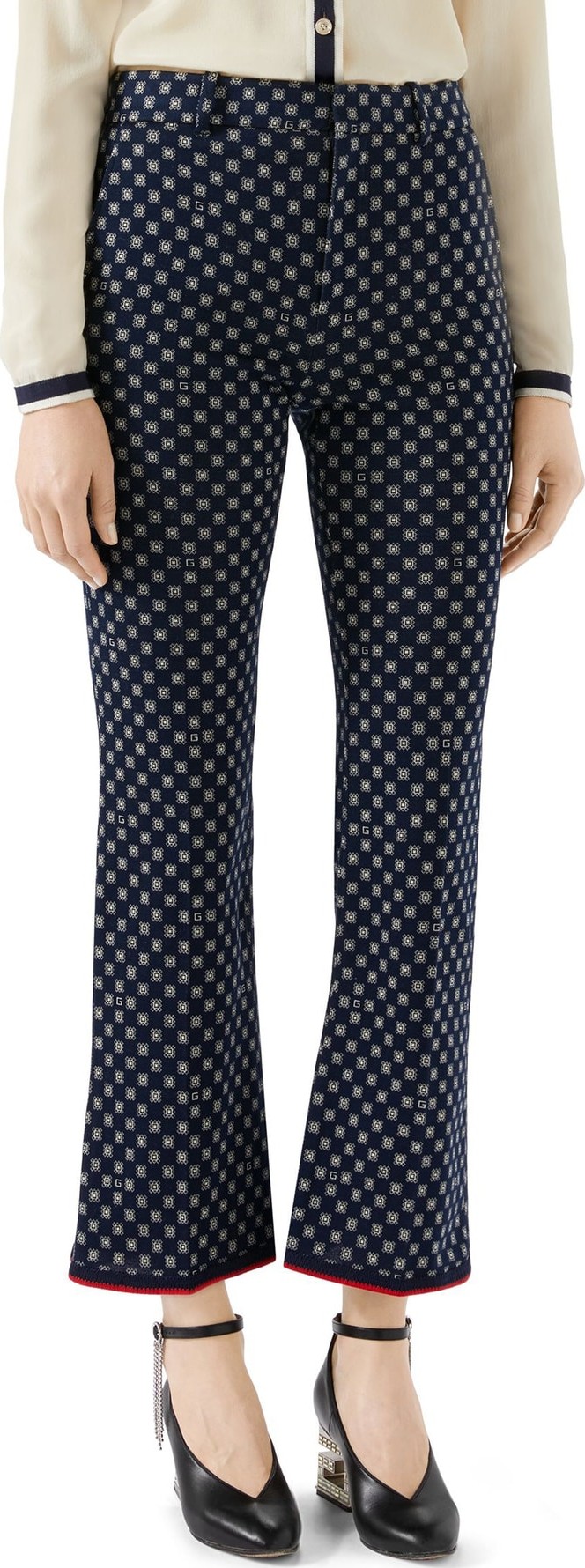 Gucci G-Frames Jersey Bootcut Pants