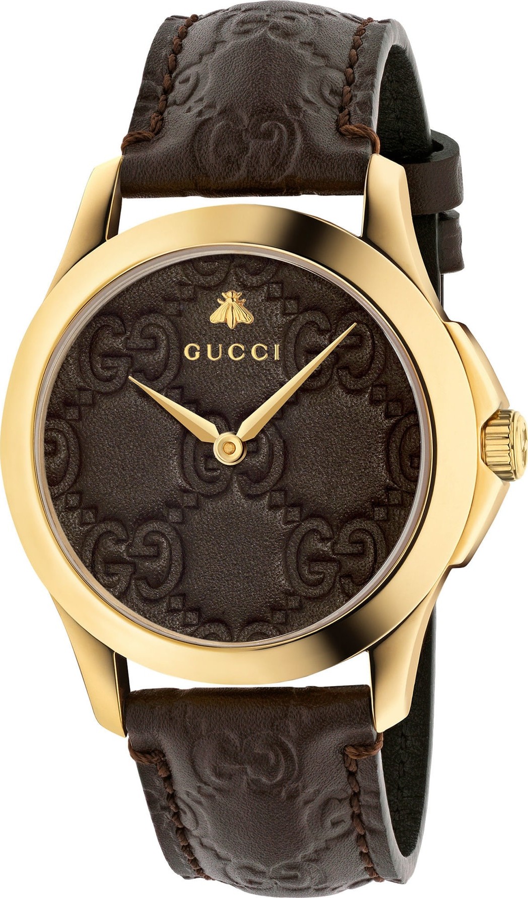 Gucci G-Timeless Leather Strap Watch, 38mm