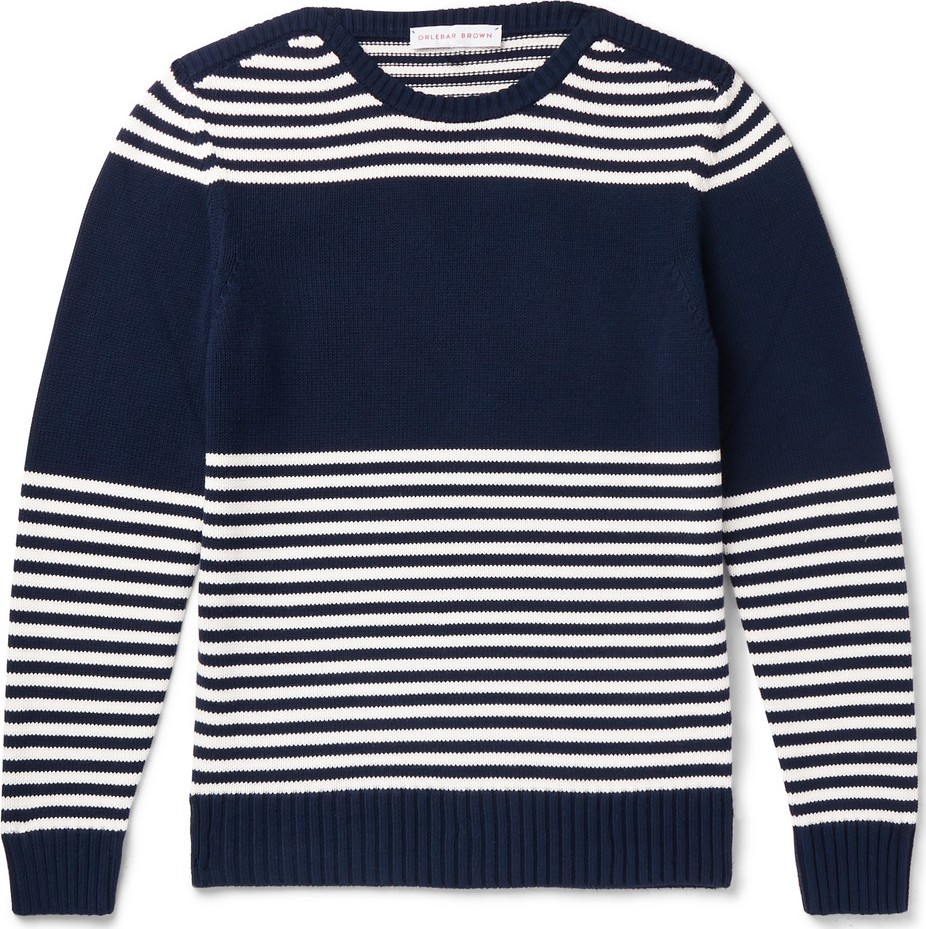 Orlebar Brown Barnes Slim-Fit Striped Cotton Sweater