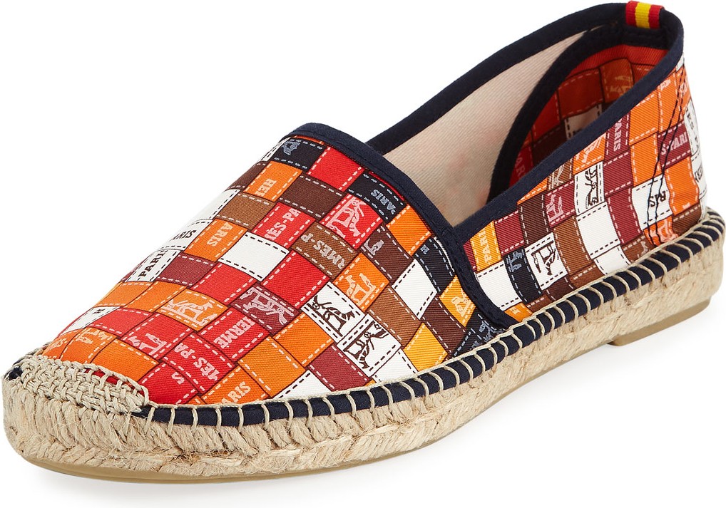 Respoke Alma Ribbon-Print Flat Espadrilles