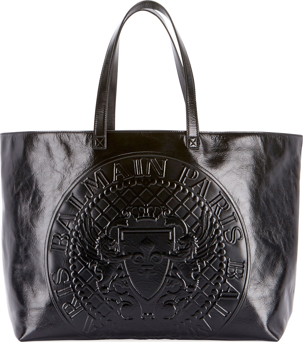 Balmain Cabas Cuir Shopping Tote Bag