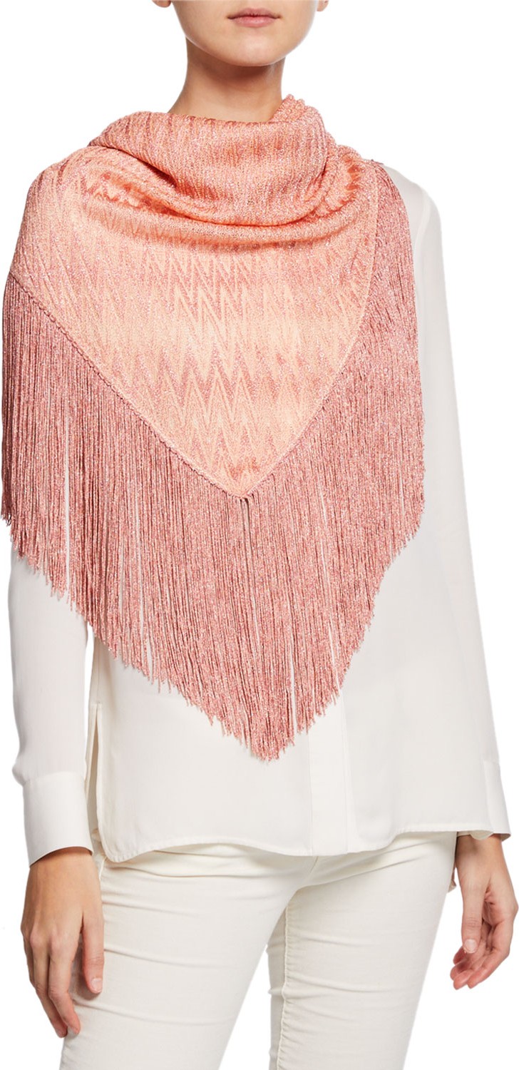 Missoni Lurex Zigzag Fringe Wrap