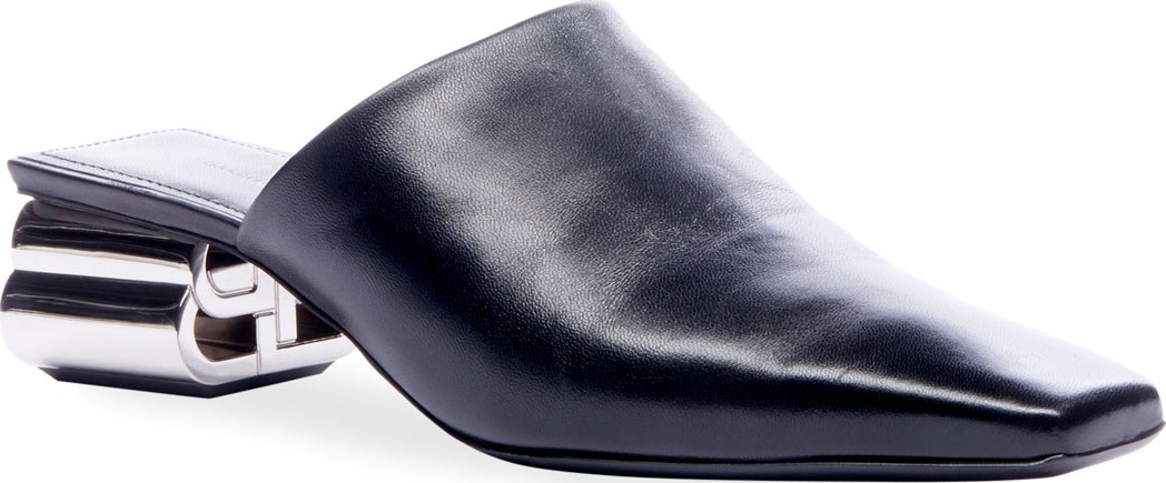 Balenciaga Typo Shiny Leather Mules