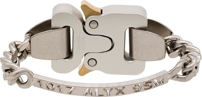1017 ALYX 9SM Silver-tone logo-engraved bracelet