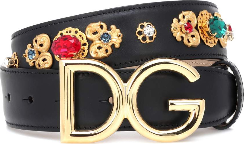 Dolce & Gabbana Embellished leather belt