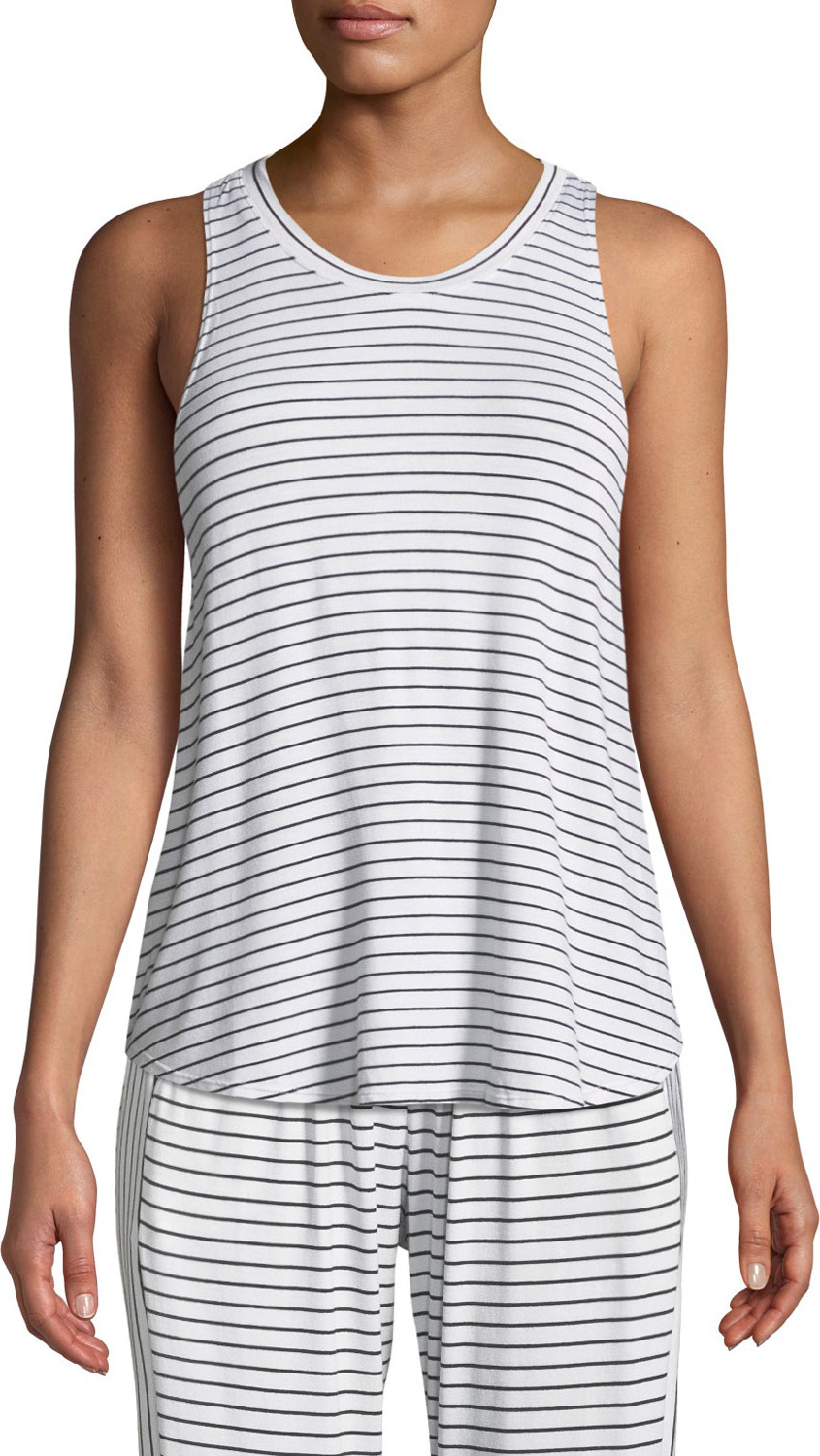 Eberjey Vega Striped Lounge Muscle Tank