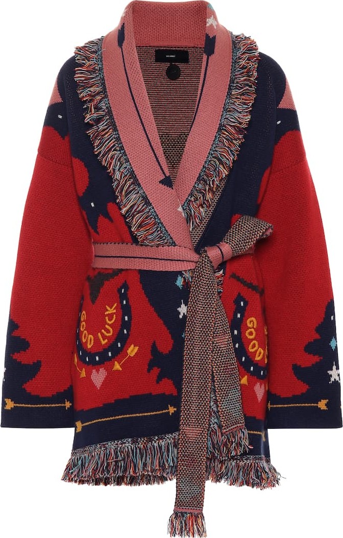Alanui Jacquard cashmere cardigan