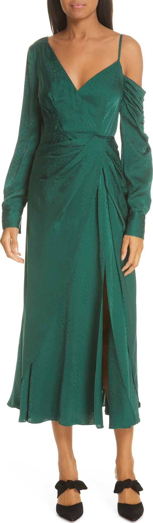 Self Portrait Asymmetrical Jacquard Dress