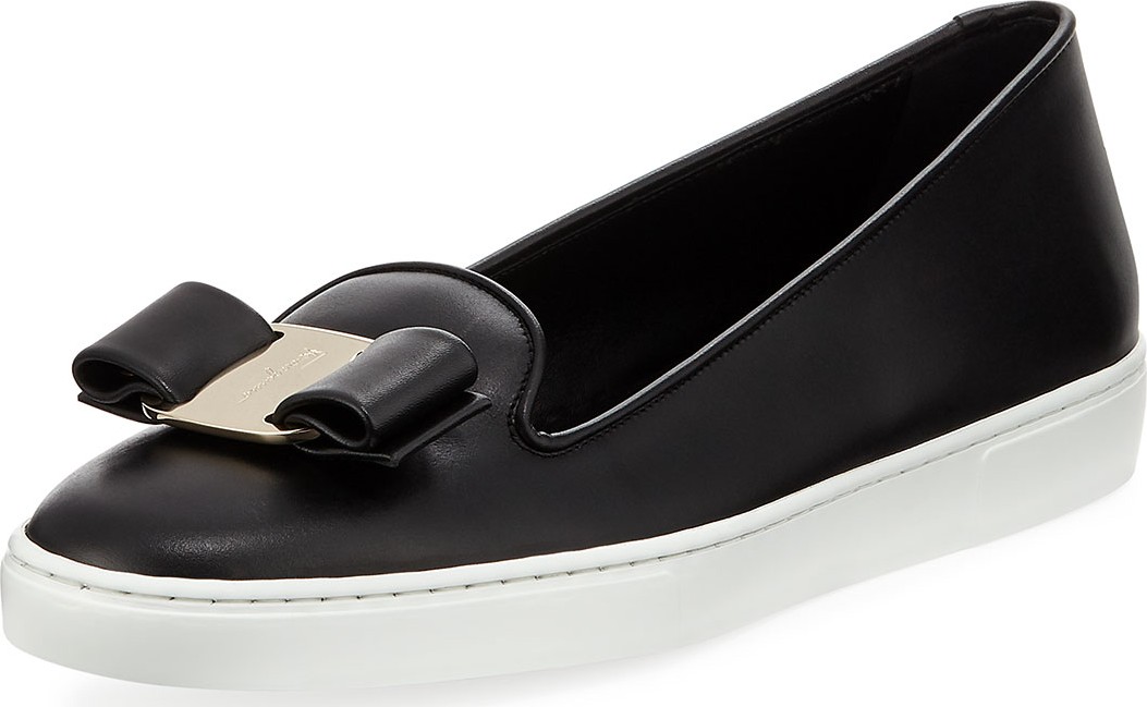 Salvatore Ferragamo Sporty Platform Ballerina Sneakers