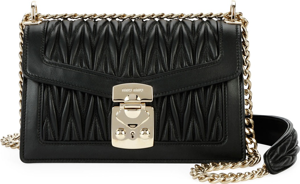 Miu Miu Matelasse Square Flap Shoulder Bag